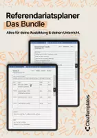 Vorschau - Lehrpläne/Lehrermaterial - Referendariatsplaner und Unterrichtsplaner | Digitales Bundle - Deckblatt