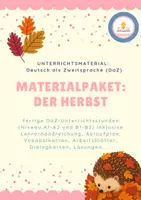 Vorschau - Stundenentwürfe - Materialpaket: DaZ-Unterrichtsstunden zum Thema "Der Herbst" - Deckblatt
