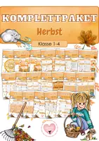 Vorschau - Arbeitsblätter - Komplettpaket | Herbst | Klasse 1-4 | Deutsch - Deckblatt