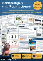 Vorschau - Stundenentwürfe - Ökologie: Materialpaket Zusammenleben, 9 Einheiten (Biologie Oberstufe) - Deckblatt