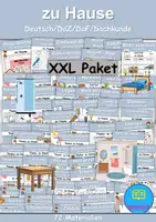 Vorschau - Arbeitsblätter - Materialpaket - zu Hause / wohnen / Möbel & Räume XXL Paket Wortschatzpaket - DaZ/DaF / Deutsch / Sachunterricht (Grundschule) - Deckblatt