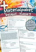 Vorschau - Arbeitsblätter - Materialpaket – Religion Klasse 5 – Arbeitsblätter - Deckblatt