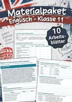 Vorschau - Arbeitsblätter - Materialpaket – Englisch Klasse 11 – Arbeitsblätter - Deckblatt