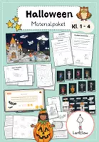 Vorschau - Stundenentwürfe - Halloween Klasse 1–4 jahrgangsübergreifend | Lesen, Zuhören, Escape Room & Popart | Leseförderung - Deckblatt