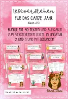 Vorschau - Arbeitsblätter - Leseverstehen Klasse 2–3 – 40 differenzierte Texte mit Aufgaben & Lösungen - Deckblatt