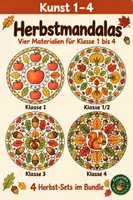 Vorschau - Arbeitsblätter - Materialpaket: Herbstmandalas – Bundle Klasse 1–4 - Deckblatt