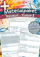 Vorschau - Arbeitsblätter - Materialpaket – Religion Klasse 8 – Arbeitsblätter - Deckblatt