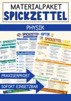 Vorschau - Arbeitsblätter - Spickzettel Physik Paket Physikunterricht Spickzettel Merkblätter Physik - Deckblatt