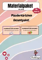 Vorschau - Aufgabenkarten - AES Klasse 10 - Materialpaket Plauderkärtchen - Deckblatt