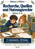 Vorschau - Arbeitsblätter - Recherche und Quellen Mini-Bundle Klasse 5–6 - Deckblatt