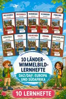Vorschau - Arbeitsblätter - 10 Länder-Wimmelbild-Lernhefte DaZ/DaF: Europa und Südafrika - Deckblatt