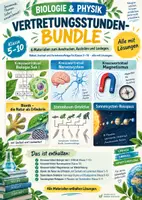 Vorschau - Arbeitsblätter - Vertretungsstunden Biologie und Physik Sek I - Deckblatt