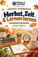 Vorschau - Arbeitsblätter - Materialpaket Herbst, Zeit & Lernen lernen | 5 Arbeitshefte | Mini Bundle - Deckblatt