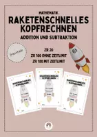 Vorschau - Unterrichtsreihen - Materialpaket - Raketenschnelles Kopfrechnen - Plus und Minus - ZR 20 und ZR 100 - Deckblatt