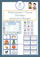 Vorschau - Spiele - Schreiben - Materialpaket - Anfangsunterricht - Klasse 1-2 - spielerische Übungen - Deckblatt