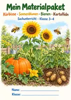 Vorschau - Arbeitsblätter - Materialpaket: Sachtexte mit Fragen zum Thema Kürbis, Sonnenblume, Biene und Kartoffel - Deckblatt