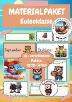 Vorschau - Mal- und Bastelvorlagen - Eulenklasse Starterpaket 🦉| Alles für einen gelungenen Klassenstart in der Grundschule - Deckblatt