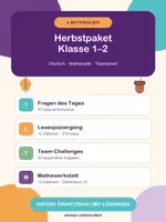 Vorschau - Spiele - Herbstpaket Klasse 1–2 | 4 Materialien - Deckblatt