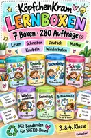 Vorschau - Stationenlernen - Lernboxen – 280 Aufträge für die 3./4. Klasse - Deckblatt