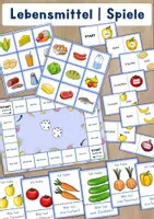Vorschau - Arbeitsblätter - Lebensmittel | Spiele | DaF DaZ A1 oder Grundschule - Deckblatt