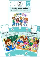 Vorschau - Unterrichtsreihen - Musik Klasse 1/2 – großes Musikpaket | Rhythmus, Body Percussion & Klangforscher - Deckblatt