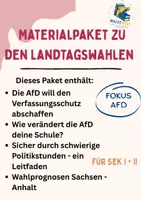 Vorschau - Stundenentwürfe - Materialpaket zu den Landtagswahlen in Sachsen-Anhalt (Schwerpunkt: AfD, Demokratiebildung) - Deckblatt