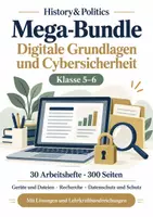 Vorschau - Arbeitsblätter - Digitale Grundlagen – Mega-Bundle Klasse 5–6 - Deckblatt