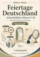Vorschau - Arbeitsblätter - Feiertage Deutschland Arbeitsblätter Klasse 9–10 - Deckblatt
