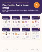 anteprima - Esercizi - Pacchetto Halloween primaria – 8 unità - Pagina di copertina