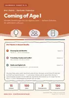 Vorschau - Stundenentwürfe - Coming of Age I — Englisch E-Phase, Einheit 01 bis 15 Identität, Beziehungen und das digitale Leben: die ersten drei Pakete der Reihe. - Deckblatt