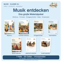 Vorschau - Unterrichtsreihen - Musik entdecken – Materialpaket mit Rhythmus, Orchester, Klanggeschichten, Noten, Mozart, Beethoven, Vivaldi | Klasse 3/4 - Deckblatt