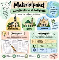 Vorschau - Unterrichtsreihen - Materialpaket monotheistische Weltreligionen - Deckblatt