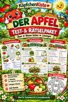 Vorschau - Spiele - Der Apfel - Komplettpaket | Arbeitsheft, Rätsel, Wissenstest & Lösungen - Deckblatt