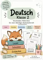 Vorschau - Unterrichtsreihen - Materialpaket Deutsch Klasse 2 verschiedene Materialien - Deckblatt