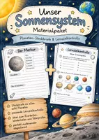 Vorschau - Arbeitsblätter - Materialpaket - Sonnensystem - Unsere 8 Planten - Deckblatt