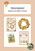 Vorschau - Spiele - Materialpaket Basteln und Malen im Herbst - Deckblatt