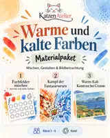 Vorschau - Mal- und Bastelvorlagen - Materialpaket: Der Warm-Kalt-Kontrast - Deckblatt