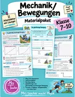 Vorschau - Arbeitsblätter - Materialpaket Physik Bewegungen / Mechanik Klasse 7, 8, 9, 10 - Deckblatt