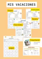 Vorschau - Arbeitsblätter - Materialpaket Erste Stunde nach den Ferien: Mis vacaciones. Mehrere Niveaus - Deckblatt