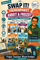 Vorschau - Spiele - SwapIt-Themenpaket Arbeit & Freizeit – 4 Spiele mit 116 Aufgabenkarten - Deckblatt