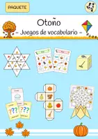Vorschau - Spiele - Otoño / Herbst - PAKET (Spiele) - Spanisch Vokabeln lernen - Deckblatt