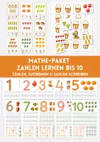 Vorschau - Arbeitsblätter - Zahlen lernen bis 10 – Zählen, Zuordnen & Zahlen schreiben | Mathe-Paket für Kita, Vorschule, Schulvorbereitung und die 1. Klasse - Deckblatt