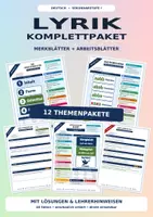 Vorschau - Arbeitsblätter - Lyrik komplett | 12 Merkblatt-Pakete mit Lösungen | Deutsch Klasse 7-10 - Deckblatt
