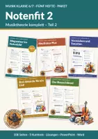 Vorschau - Arbeitsblätter - Musiktheorie Klasse 6/7 – Notenfit 2, fünf Hefte - Deckblatt