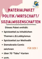 Vorschau - Stundenentwürfe - XXL Materialpaket Politik/ Wirtschaft/ Sozialwissenschaften: Merkblätter, Spiele, Spickzettel uvm für die Klassen 8-10 (wachsend) - Deckblatt