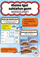 Vorschau - Stundenentwürfe - Kleine Igel Schlafen Gern Materialpaket Musik Fachfremd Winter - Deckblatt