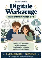 Vorschau - Arbeitsblätter - Digitale Werkzeuge Mini-Bundle Klasse 5–6 - Deckblatt