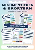 Vorschau - Arbeitsblätter - Argumentieren & Erörtern komplett | 11 Merkblatt-Pakete mit Lösungen | Deutsch Klasse 7-10 - Deckblatt