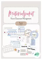 Vorschau - Poster - Materialpaket Kunst | Classroom Management | beige&blau - Deckblatt