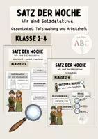 Vorschau - Arbeitsblätter - Satz der Woche: Materialpaket (Tafelaushänge und Arbeitsheft, Kl. 2-4) - Deckblatt